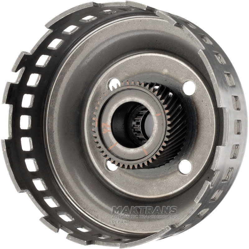 Sun gear of central and rear planetary transmission FORD 5R55N, 5R55W, 5R55S — with needle bearing on the outer side, 4L2Z-7A019-AA, 27 teeth (outer Ø 39 mm) / 47 teeth (outer Ø 58.95 mm)