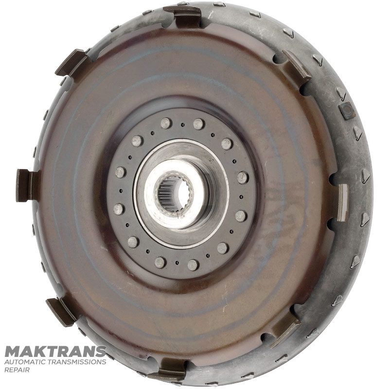 Turbine wheel of the JATCO CVT JF011E torque converter — torque converter marking 22D, blade marking 6C9011