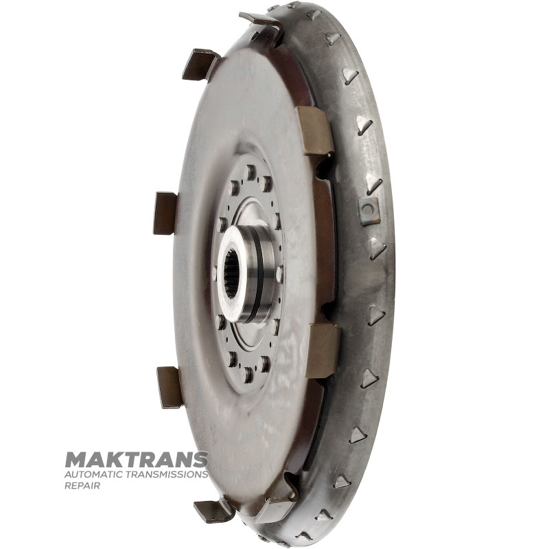 Turbine wheel of the JATCO CVT JF011E torque converter — torque converter marking 22D, blade marking 6C9011