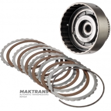 FORWARD Clutch Drum Assy FORD 5R55N, 5R55W, 5R55S — 5 friction discs, 8R2P-7A511-AA, 6L2Z-7A262-BA, 4L2Z-7A360-AA, XW4Z-7B066-AA