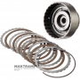 FORWARD Clutch Drum Assy FORD 5R55N, 5R55W, 5R55S — 5 friction discs, 8R2P-7A511-AA, 6L2Z-7A262-BA, 4L2Z-7A360-AA, XW4Z-7B066-AA