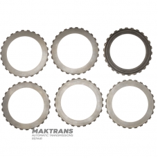 K2 Clutch VAG DSG6 DQ250 02E Steel Disc Set - Total Thickness 10.60mm, 5 Friction Discs