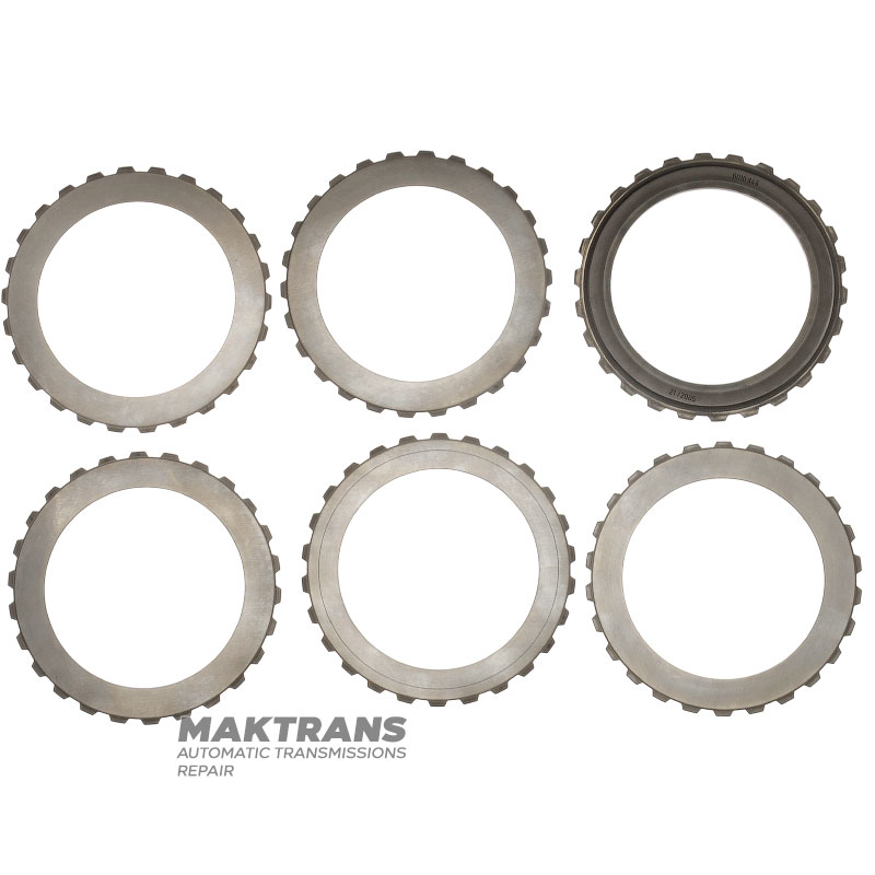 K2 Clutch VAG DSG6 DQ250 02E Steel Disc Set - Total Thickness 10.60mm, 5 Friction Discs
