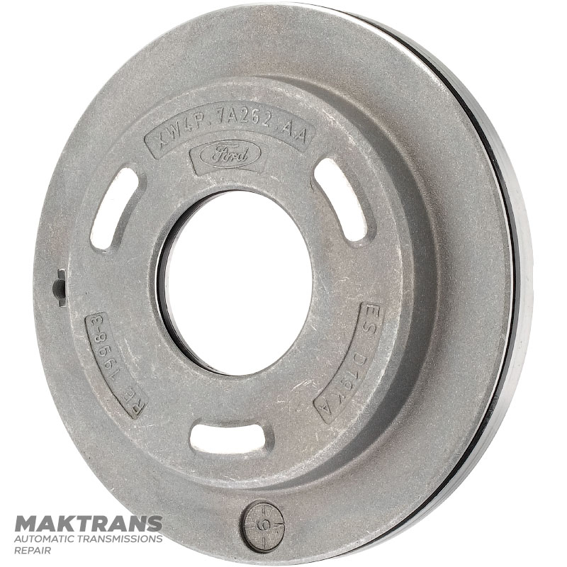 Piston (aluminum) FORWARD Clutch FORD 5R55N, 5R55S, 5R55W — XW4P-7A262-AA, overall height 27 mm, outer Ø 117.60 mm, inner Ø 38.35 mm