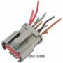 Connector with external wiring for the FORD E4OD, 4R100 hydraulic unit — E9TB-14N003-K