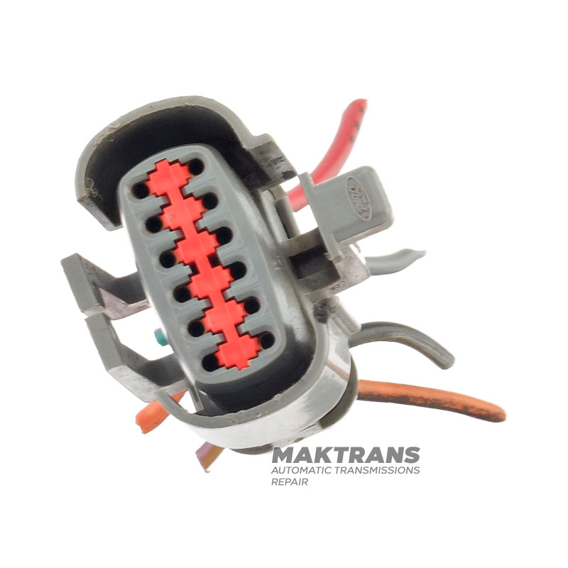 Connector with external wiring for the FORD E4OD, 4R100 hydraulic unit — E9TB-14N003-K