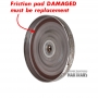 Front cover of the torque converter 62TE CHRYSLER CR1320 - with damaged friction lining (replacement required), 447AB, 520AA, 520AB, 556AA, 556AB, 556AC