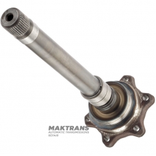 Flange shaft (transfer case) VAG DSG6 DQ250 02E - 0CN409355B, total length 334 mm, 6 mounting holes (distance between centers 50 mm)