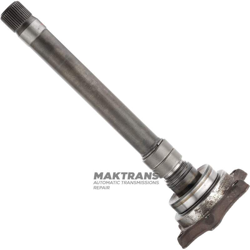 Flange shaft (transfer case) VAG DSG6 DQ250 02E - 0CN409355B, total length 334 mm, 6 mounting holes (distance between centers 50 mm)