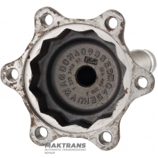 Flange shaft (transfer case) VAG DSG6 DQ250 02E - 0CN409355B, total length 334 mm, 6 mounting holes (distance between centers 50 mm)