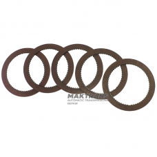 Set of friction discs DIRECT Clutch FORD 4R100 - 5 discs in a set (thickness 2 mm, 63 teeth, external Ø 162.20 mm)