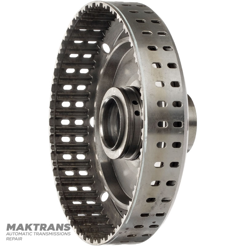 K1 Clutch Drum (empty: no discs, no rubberized piston) AW TF-60SN 09G - overall height 65 mm, neck height 29.50 mm, height from piston to retaining ring 21 mm