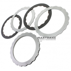 Overdrive Clutch A4LD, 4R44E, 4R55E, 5R55E, 5R55N, 5R55S, 5R55W Steel and Friction Disc Set - 2 friction discs, total set thickness 12 mm