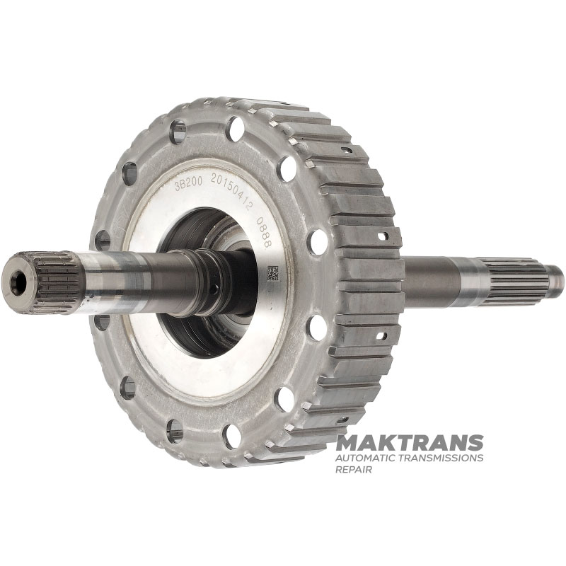 Input shaft, drum 3-5-R Clutch (empty, without discs) Hyundai / KIA 454143B200 - overall height 343 mm, 23 splines (outside Ø 24.40 mm) / 20 splines (outside Ø 24.05 mm)