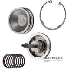 2nd Coast Brake Band Piston Aisin Warner 30-40LE, 30-80LE, 30-43LE / Toyota A340E, A340H, A340F, A341E, A350E, A343F — (rod length 79.80 mm, piston outer Ø 53.40 mm, 3 notches)