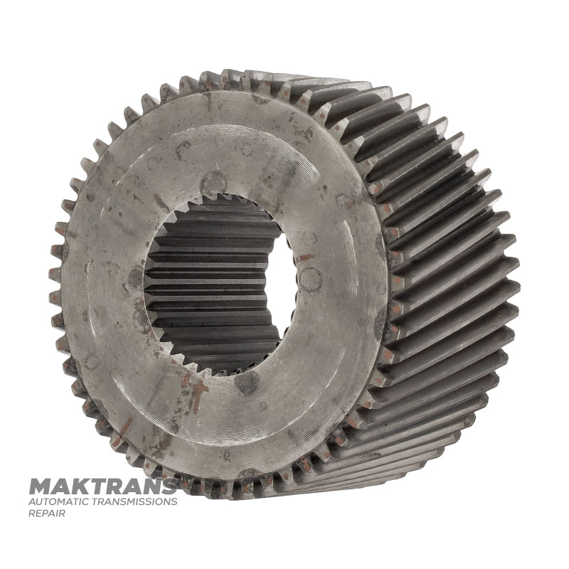 Rear planetary sun gear (for 53.85 mm bearing) ALLISON 1000, 2000 — overall height 46.50 mm, 53 teeth, outer Ø 76.90 mm, 31 splines, 29540499
