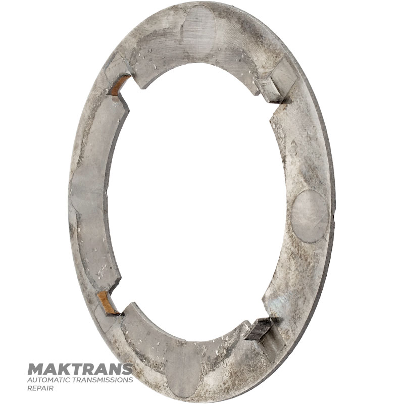 Sliding washer (bimetallic) of the rear planetary gear FORD E4OD, 4R100 — E9TZ-7A166-A, 4 legs (leg width 7.40 mm), height 5.55 mm, thickness 1.60 mm, outer Ø 95.60 mm, inner Ø 66.15 mm