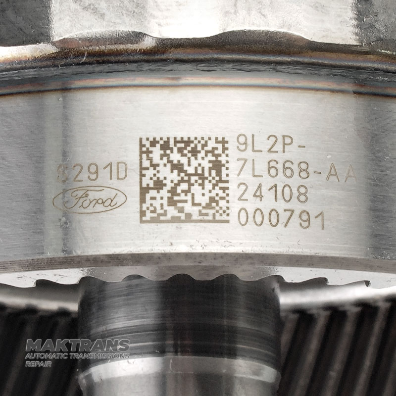 Input shaft, E Clutch drum FORD 6R60, 6R75, 6R80 - overall height 312 mm, 71 teeth (ext. Ø 136.05 mm), 6 friction discs, 9L2B-7L668-AA