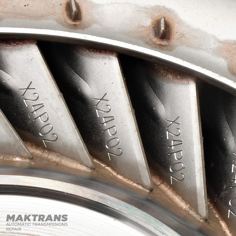 GM 6T30 Torque Converter Pump Wheel — Blade Markings X24P01 (X24P02), 24231040, 24235129, 24256812, 24265129, 24271596, 603260