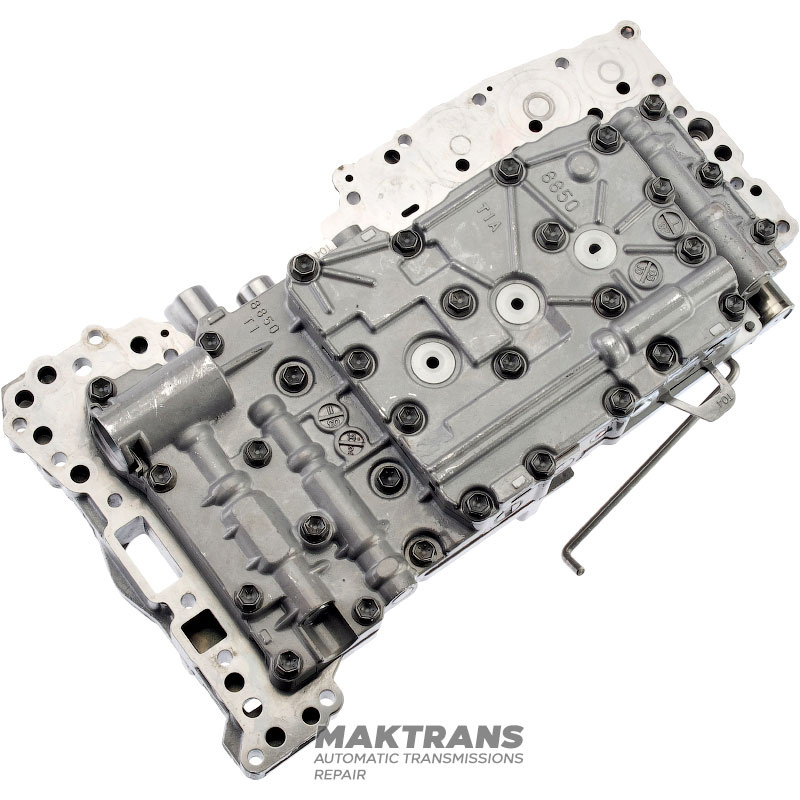 Valve body assembly with solenoids (used, untested) TOYOTA / LEXUS A750E, A750F - removed from transmission marked 35010-35C80, separator plate T06