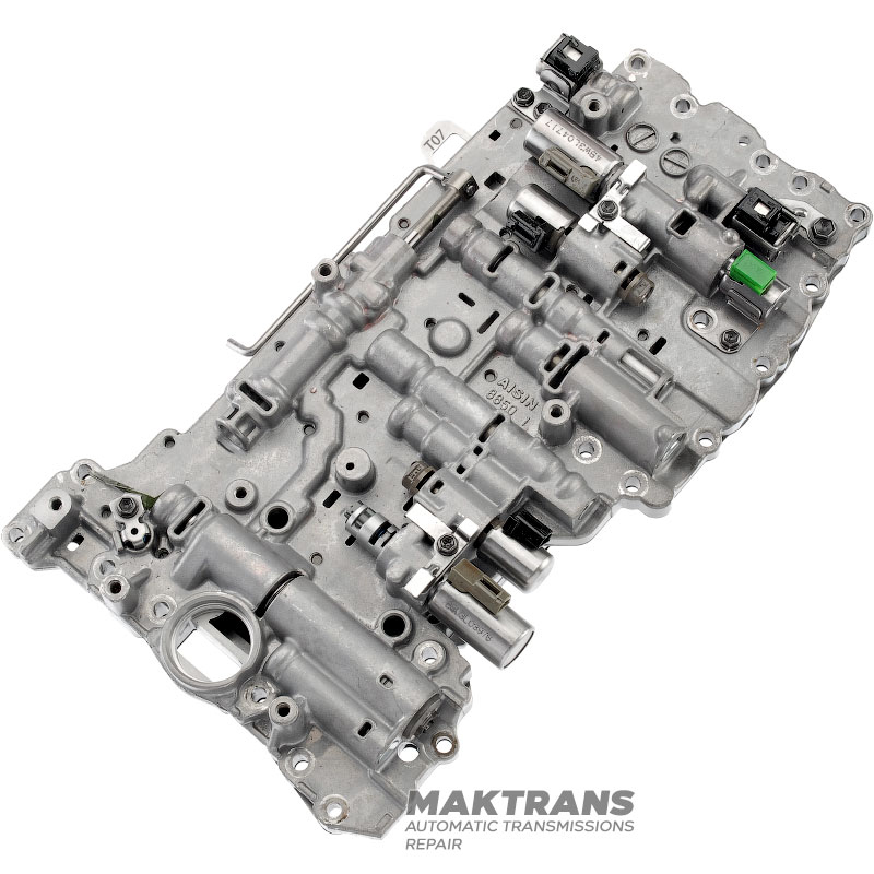 Valve body assembly with solenoids (used, untested) TOYOTA / LEXUS A750E, A750F - removed from transmission marked 35010-35C80, separator plate T06