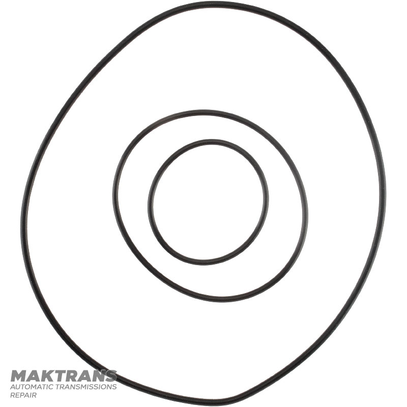 Set of rubber rings for the torque converter lockup piston for Toyota / Lexus UB80E, UB80F, UA80E, UA80F, UA81E, UA81F - 3 rings per set