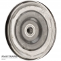 Aisin Warner AW55-50SN, AW55-51SN torque converter front cover — torque converter marking 43A120, overall height 52 mm, outer housing diameter, outer pilot diameter 20.90 mm, 3 mounting holes (internal diameter 8.80 mm)