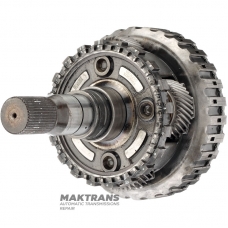 Rear planetary gear No. 4 complete with output shaft ZF 8HP75 4WD - overall height 228 mm, 43 splines (outer Ø 34.65 mm), 4 satellites (35 teeth on the satellites)