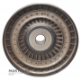 Nissan RE4R03A / JATCO JR403E torque converter pump wheel — outer Ø of housing 253.30 mm, outer Ø of journal 38.85 mm / 41.90 mm, torque converter marking KM