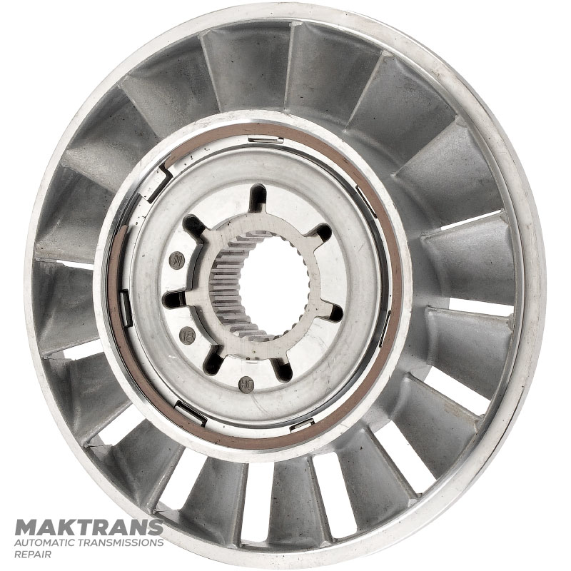 Nissan RE4R03A / JATCO JR403E torque converter gearbox wheel — outer diameter 160.50 mm, 30 splines, torque converter marking KM
