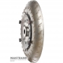 Nissan RE4R03A / JATCO JR403E torque converter turbine wheel — outer Ø 239.35 mm, 18 splines, outer hub Ø 39.85 mm, torque converter marking KM