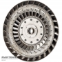 Nissan RE4R03A / JATCO JR403E torque converter turbine wheel — outer Ø 239.35 mm, 18 splines, outer hub Ø 39.85 mm, torque converter marking KM