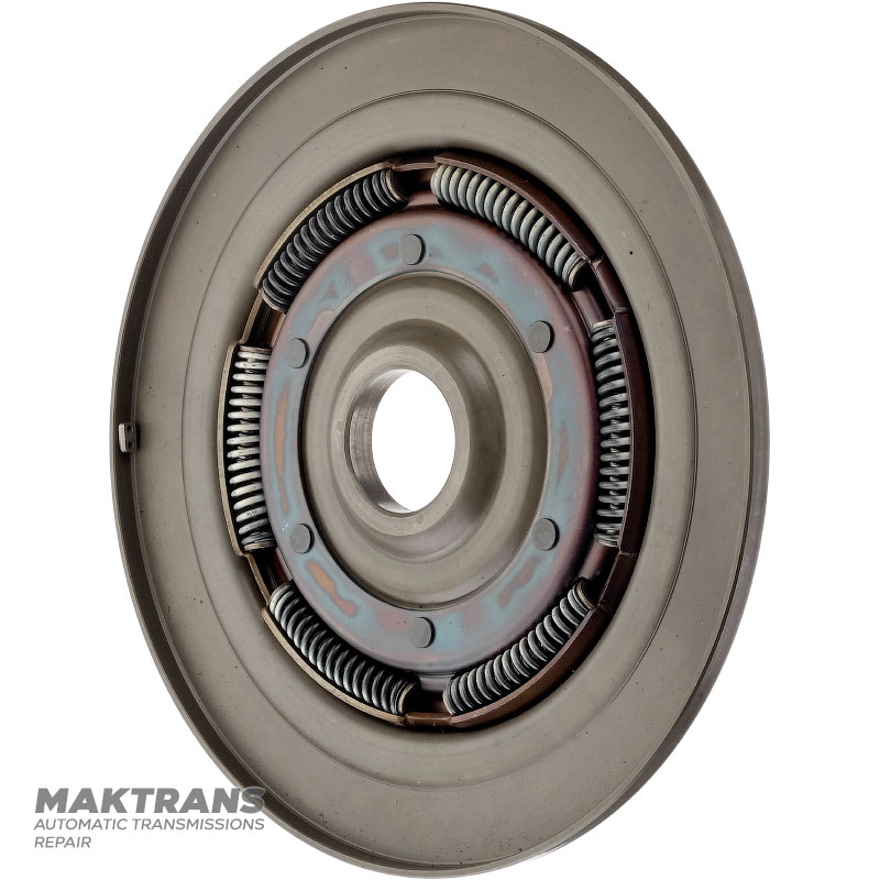 Nissan RE4R03A / JATCO JR403E torque converter lockup piston — outer diameter 243.75 mm, inner diameter 40 mm, torque converter marking KM