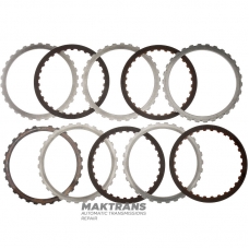 Set of steel and friction discs FORD Low / Reverse Brake 6R60, 6R75, 6R80 - 4 friction discs (total thickness of the set 20.45 mm)