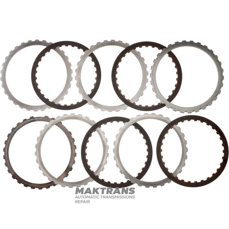 Set of steel and friction discs FORD Low / Reverse Brake 6R60, 6R75, 6R80 - 4 friction discs (total thickness of the set 20.45 mm)