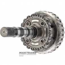 Planetary gear No. 4, D-clutch drum (4 friction discs), output shaft (4WD) ZF 8HP70, 8HP75 - 1087242219, overall height 290 mm, 43 splines (outer Ø spline 34.75 mm), 4 satellites (37 teeth)