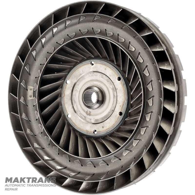Turbine wheel for hydraulic transformer ZF 6HP26 - total height, outer diameter, splines, blade marking 158,700
