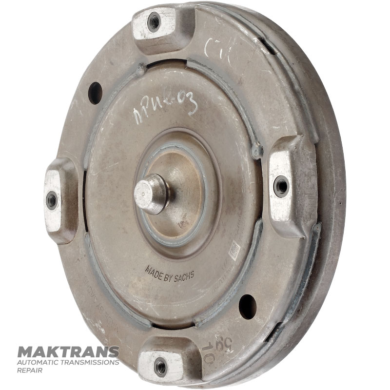 Front cover of the ZF 6HP26 torque converter - pilot height 30 mm, pilot outer diameter 32 mm, 4 mounting holes (inner diameter 8.70 mm), housing outer diameter 300 mm