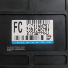 Electronic transmission control unit SUBARU TR690 — 31711AN791, 30919AB751, G2T35777HJ (SUBARU LEGACY 2009-2012, 2500CC EMPI SOHC NA), marking FA