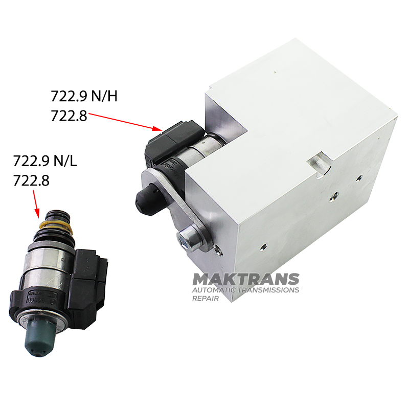 Adapter for testing solenoids 722.9