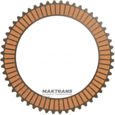 Torque converter friction disc UB80E, UB80F, 09S (AQ300), AWF8G30 — inner diameter 129.25 mm, thickness 2.15 mm, 52 teeth, 219800