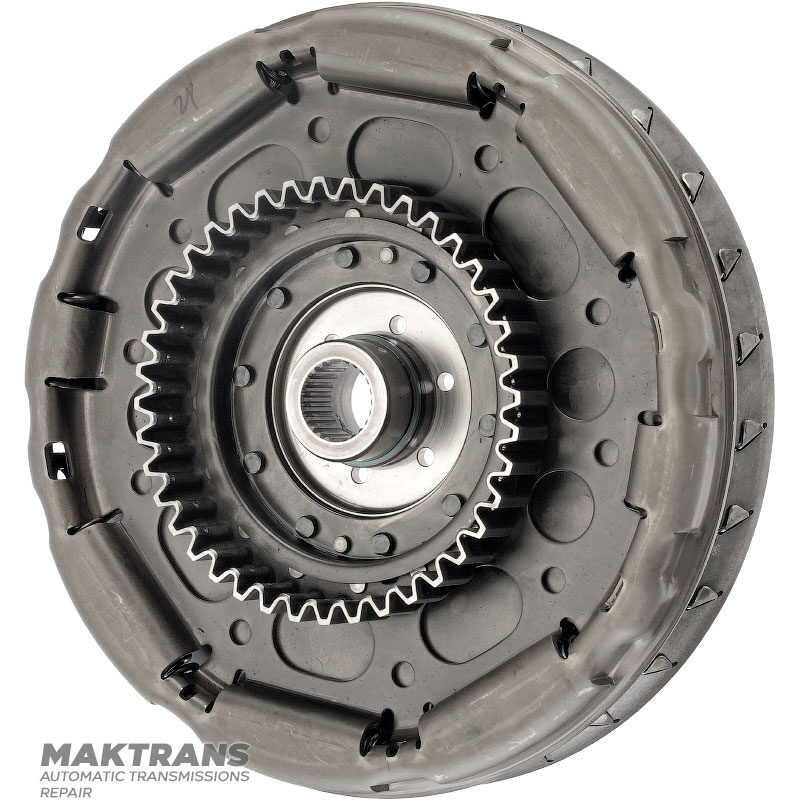 Turbine wheel, torque converter spring damper JATCO JR507E, NISSAN RE5R05A — outer Ø 254.50 mm, 24 splines, blade markings F5, F4, F3