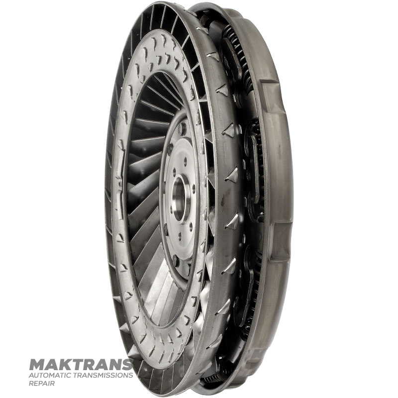 Turbine wheel, torque converter spring damper JATCO JR507E, NISSAN RE5R05A — outer Ø 254.50 mm, 24 splines, blade markings F5, F4, F3