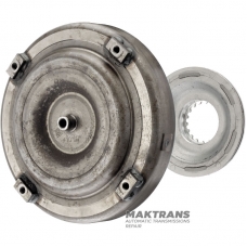Front cover (with locking piston) of the JATCO JR507E, NISSAN RE5R05A torque converter - outer Ø of the housing 275.85 mm, 4 mounting holes (inner Ø 8.90 mm), pilot height 17 mm (outer Ø 20 mm)