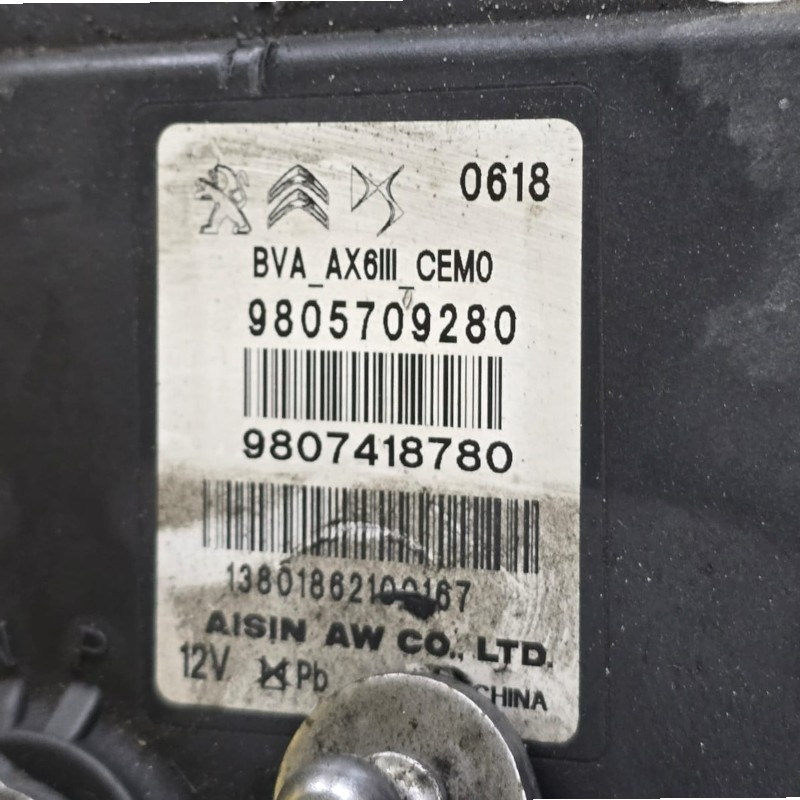 Automatic transmission assembly (with torque converter 38A020) TF-71SC, AT6, 20GE13 — 9807418780, 9805925180, Citroen C3, TCM 9805709280