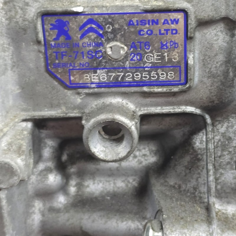Automatic transmission assembly (with torque converter 38A020) TF-71SC, AT6, 20GE13 — 9807418780, 9805925180, Citroen C3, TCM 9805709280