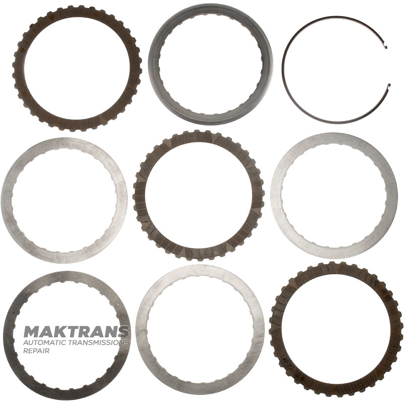 Ford 6F35 Steel and Friction Disc Set - 3 Friction Discs, 7T4Z-7B442-B, AA5Z-7B164-F, AA5Z-7B164-D, DT4Z-7B164-E, 7T4Z-7B164-D