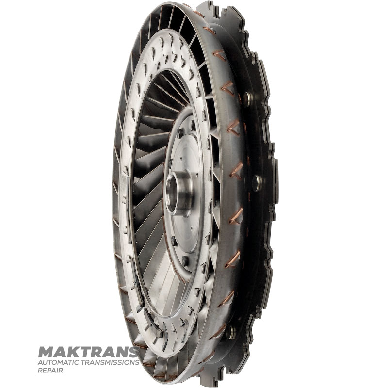 Turbine wheel, spring damper of torque converter JATCO RE4F03A, RL4F03A, RE4F03B, RE4F03V — total height 50 mm, outer Ø of turbine wheel 254.60 mm, 20 splines