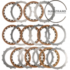 Set of steel and friction discs B2 Brake (Low / Reverse) NISSAN RE6R01A / AISIN WARNER A466ND - 8 friction discs, (total thickness of the set is 45.15 mm)