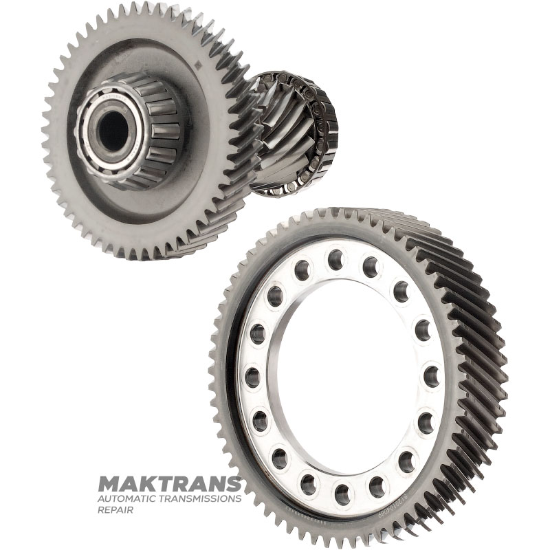 The main differential pair of the TOYOTA / LEXUS Hybrid PC60 is an intermediate shaft with 50 teeth (outer diameter 138.15 mm) / 16 teeth (outer diameter 64.45 mm), differential pinion with 61 teeth (outer diameter 206 mm)